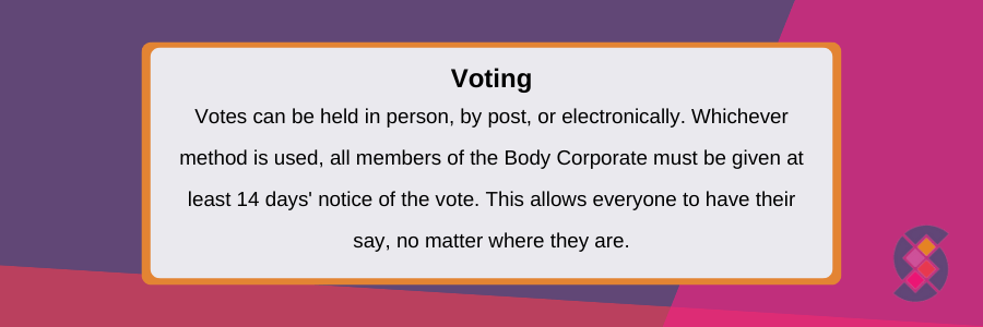 how voting in the body corporate works
