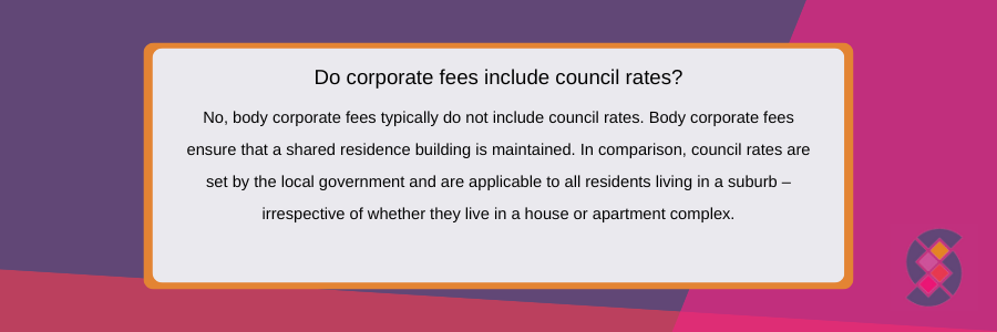Infographic 2 Do corporate fees include council rates?