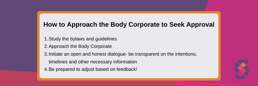 Approaching body corporate to seek approval for a garage sale