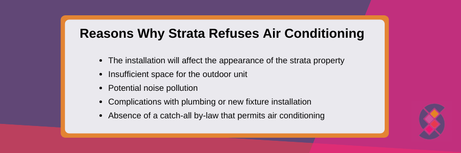 reasons why strata refuses air conditioning