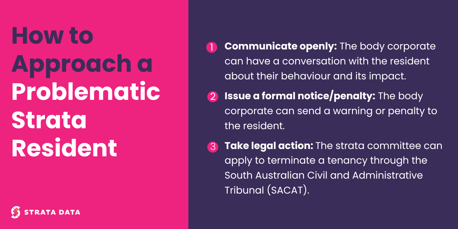 How to approach a problematic strata owner or tenant