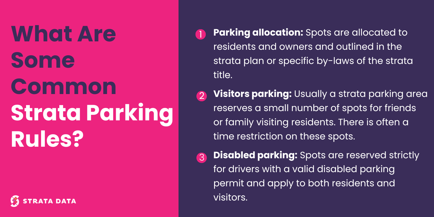 What are some common strata parking rules